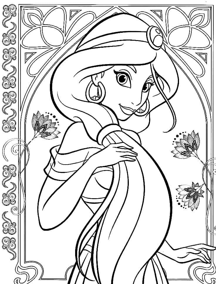 170+ Jasmine Coloring Pages 65