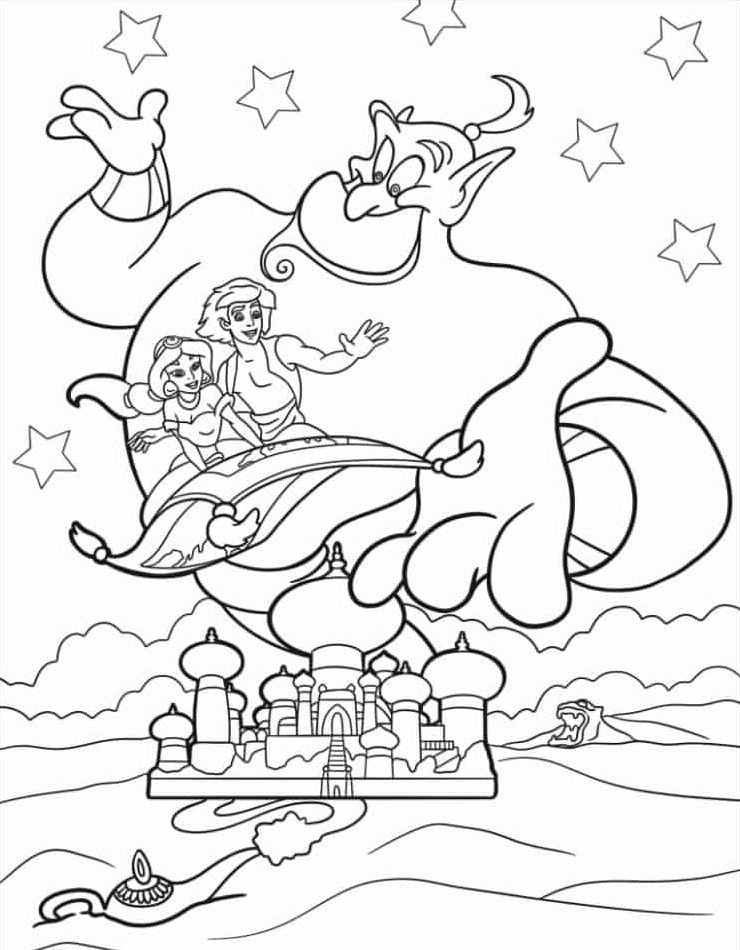 170+ Jasmine Coloring Pages 68