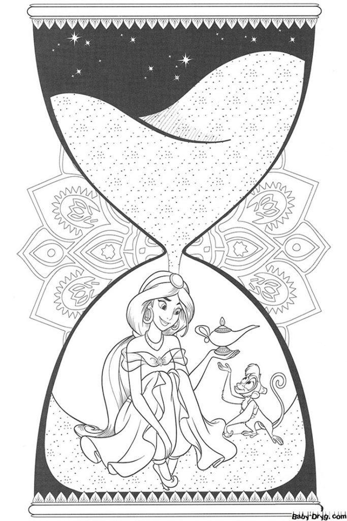 170+ Jasmine Coloring Pages 69