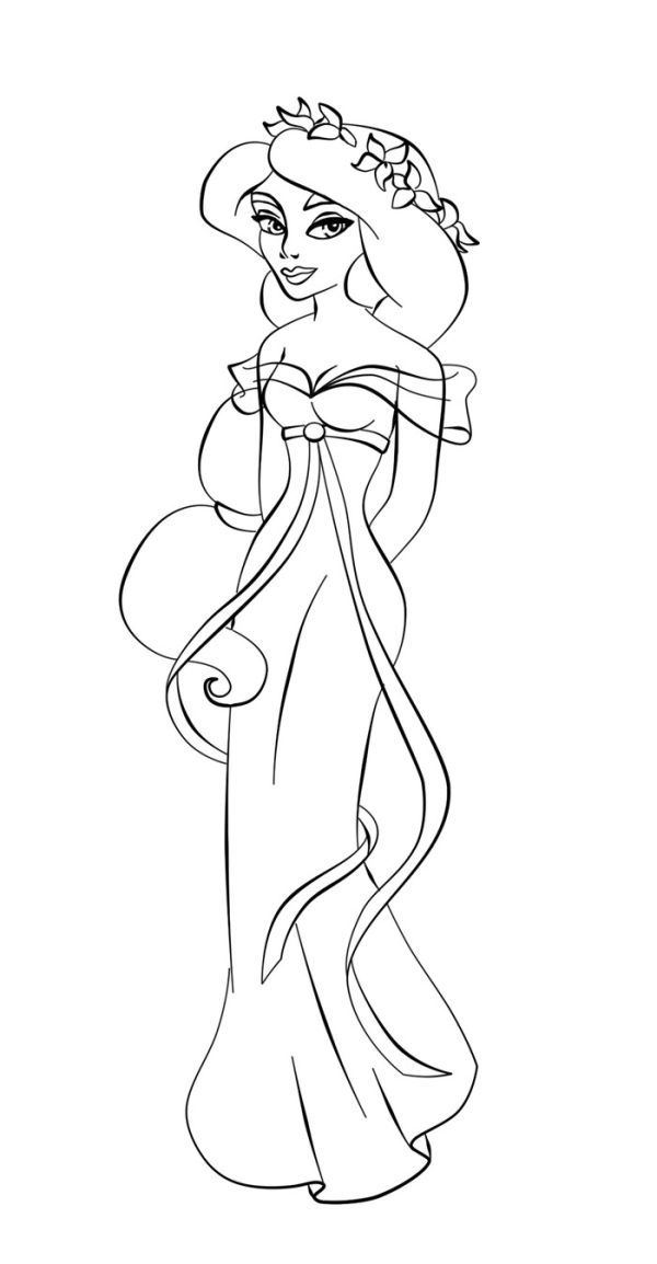 170+ Jasmine Coloring Pages 70