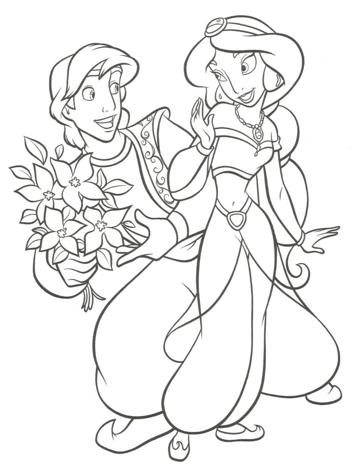 170+ Jasmine Coloring Pages 79