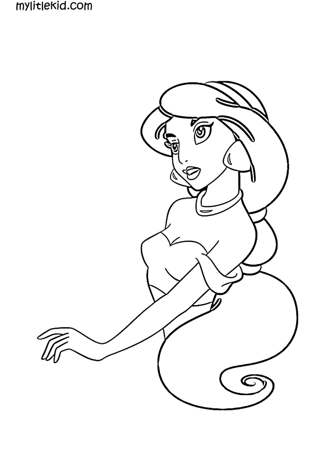 170+ Jasmine Coloring Pages 86