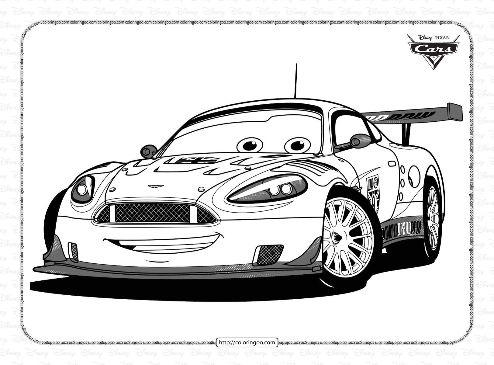 180+ Cars Coloring Pages 39