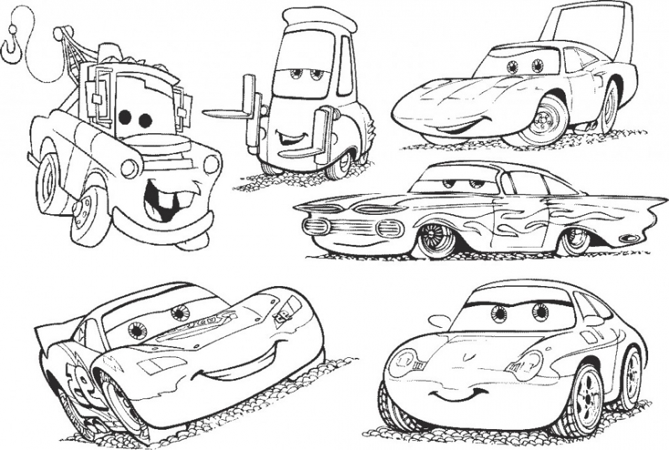 180+ Cars Coloring Pages 43