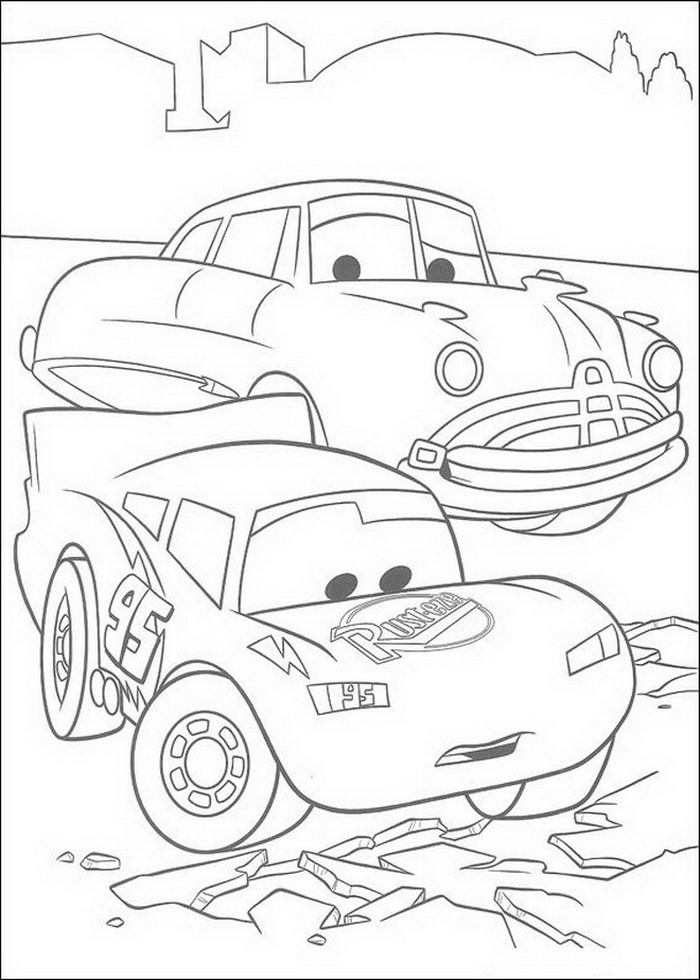 180+ Cars Coloring Pages 44