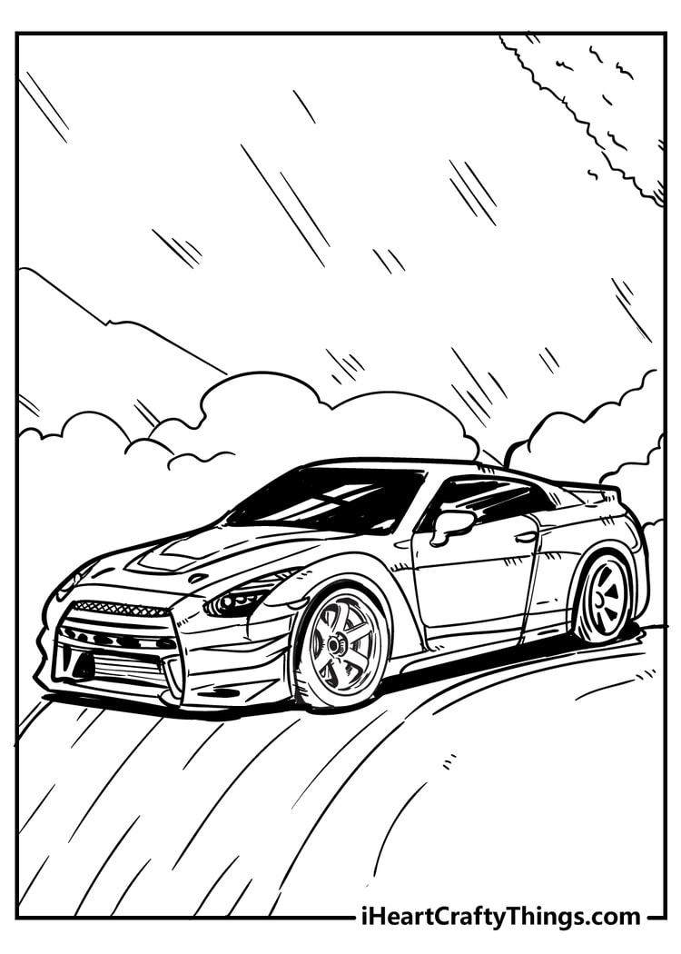 180+ Cars Coloring Pages 45