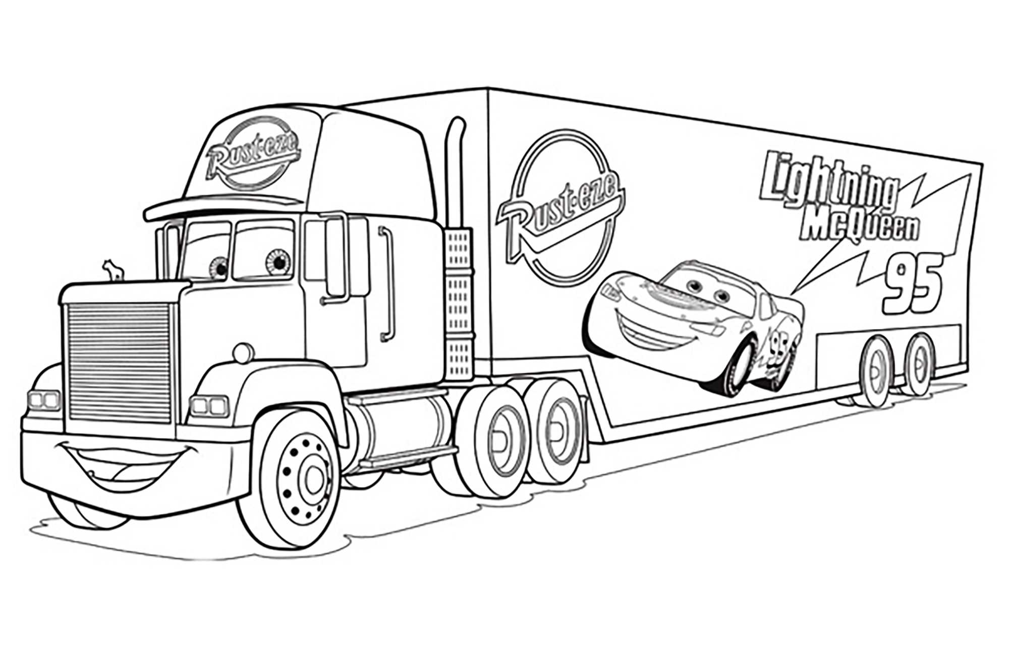 180+ Cars Coloring Pages 59