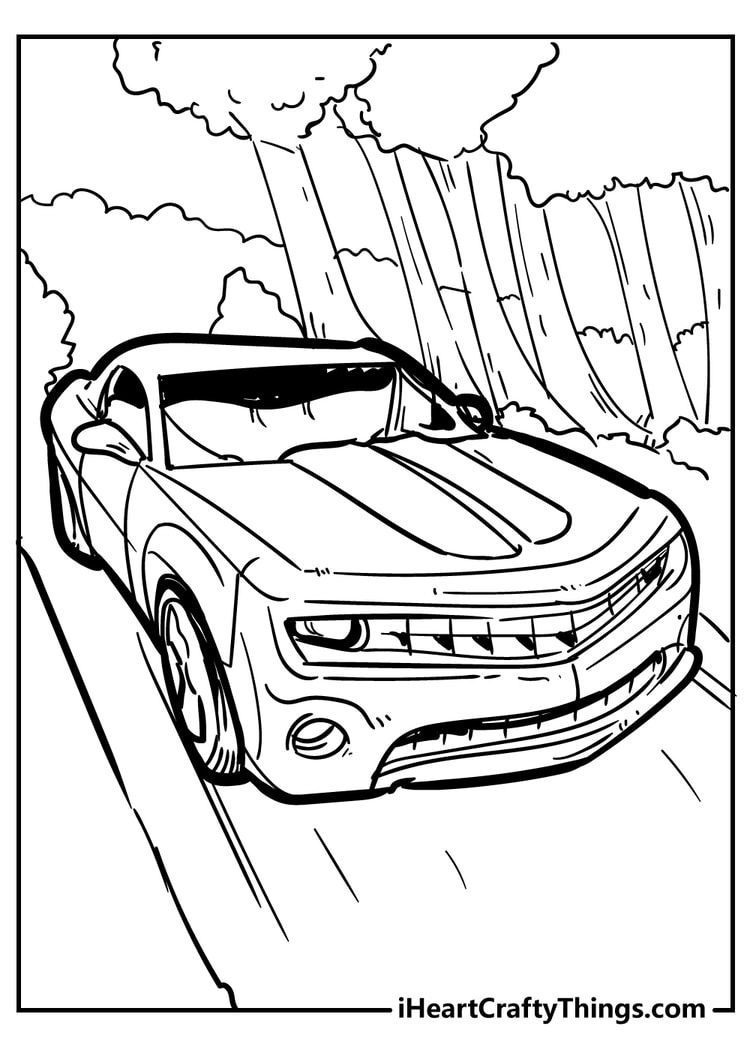 180+ Cars Coloring Pages 75