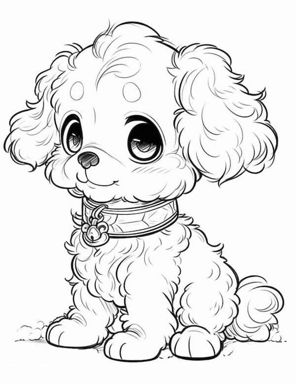 200+ Cute Dog Coloring Pages 123