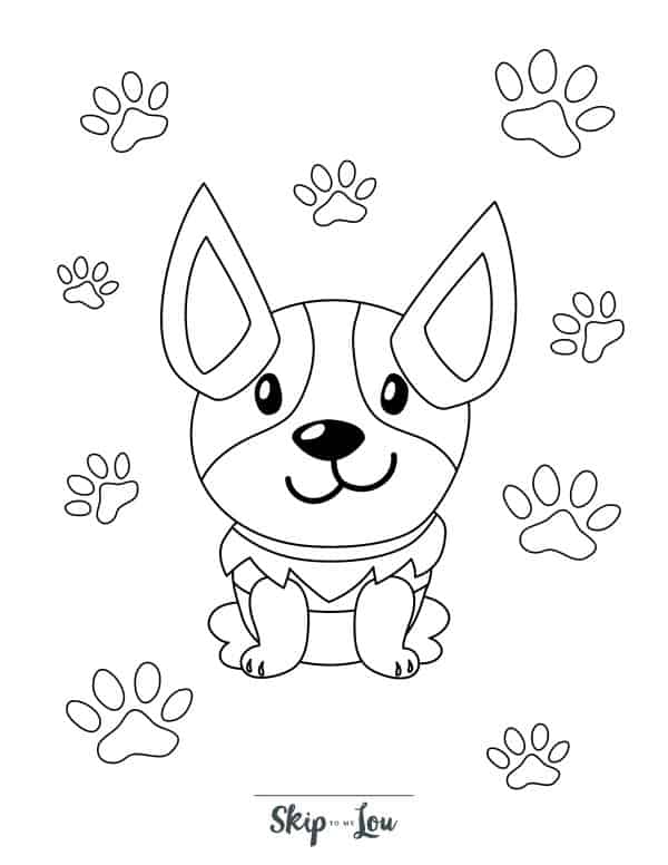 200+ Cute Dog Coloring Pages 124