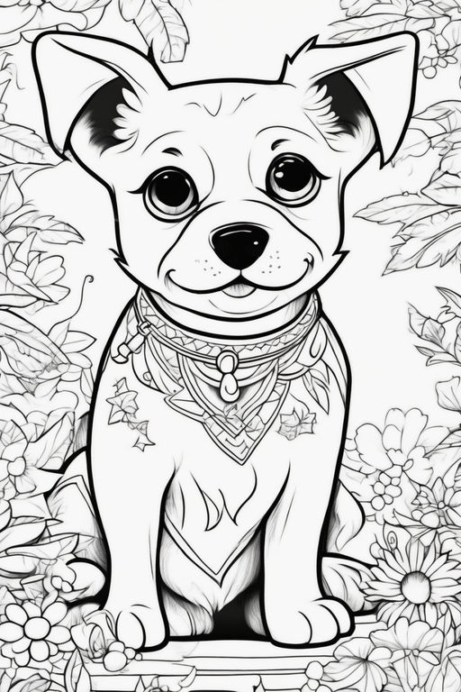 200+ Cute Dog Coloring Pages 148