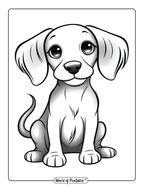 200+ Cute Dog Coloring Pages 150