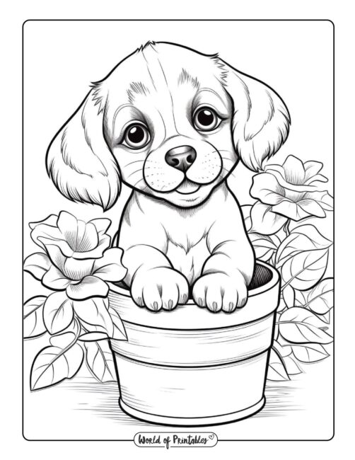 200+ Cute Dog Coloring Pages 152