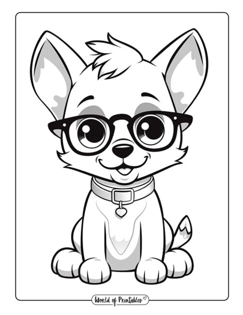 200+ Cute Dog Coloring Pages 153