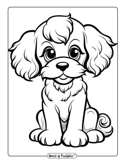 200+ Cute Dog Coloring Pages 157