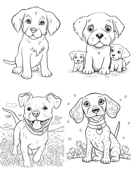 200+ Cute Dog Coloring Pages 188