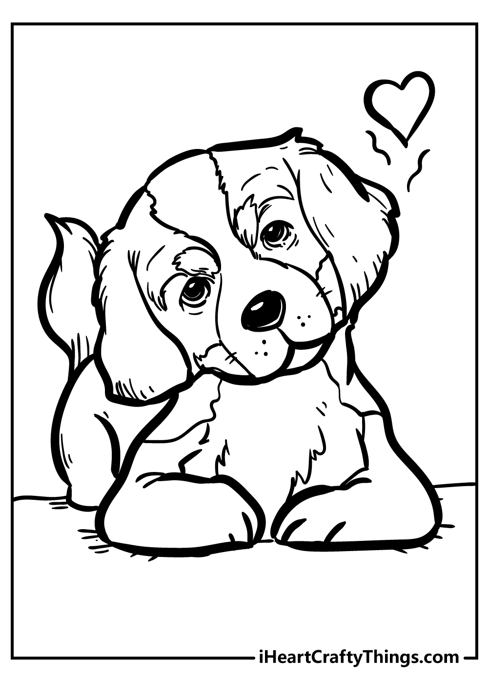 200+ Cute Dog Coloring Pages 21