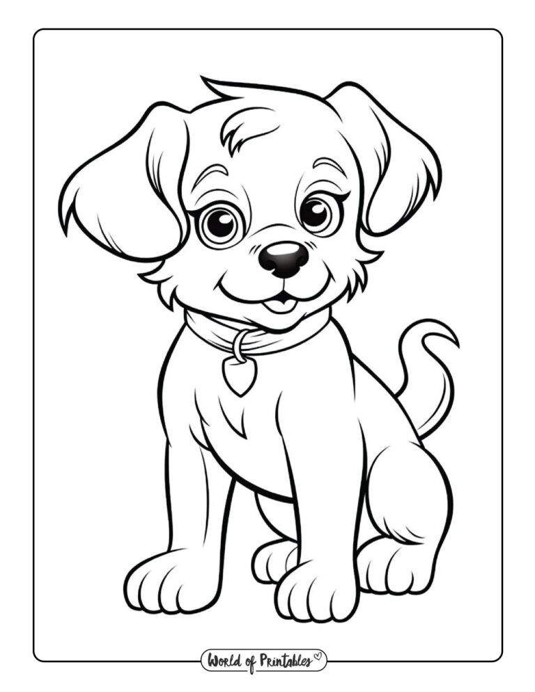 200+ Cute Dog Coloring Pages 64