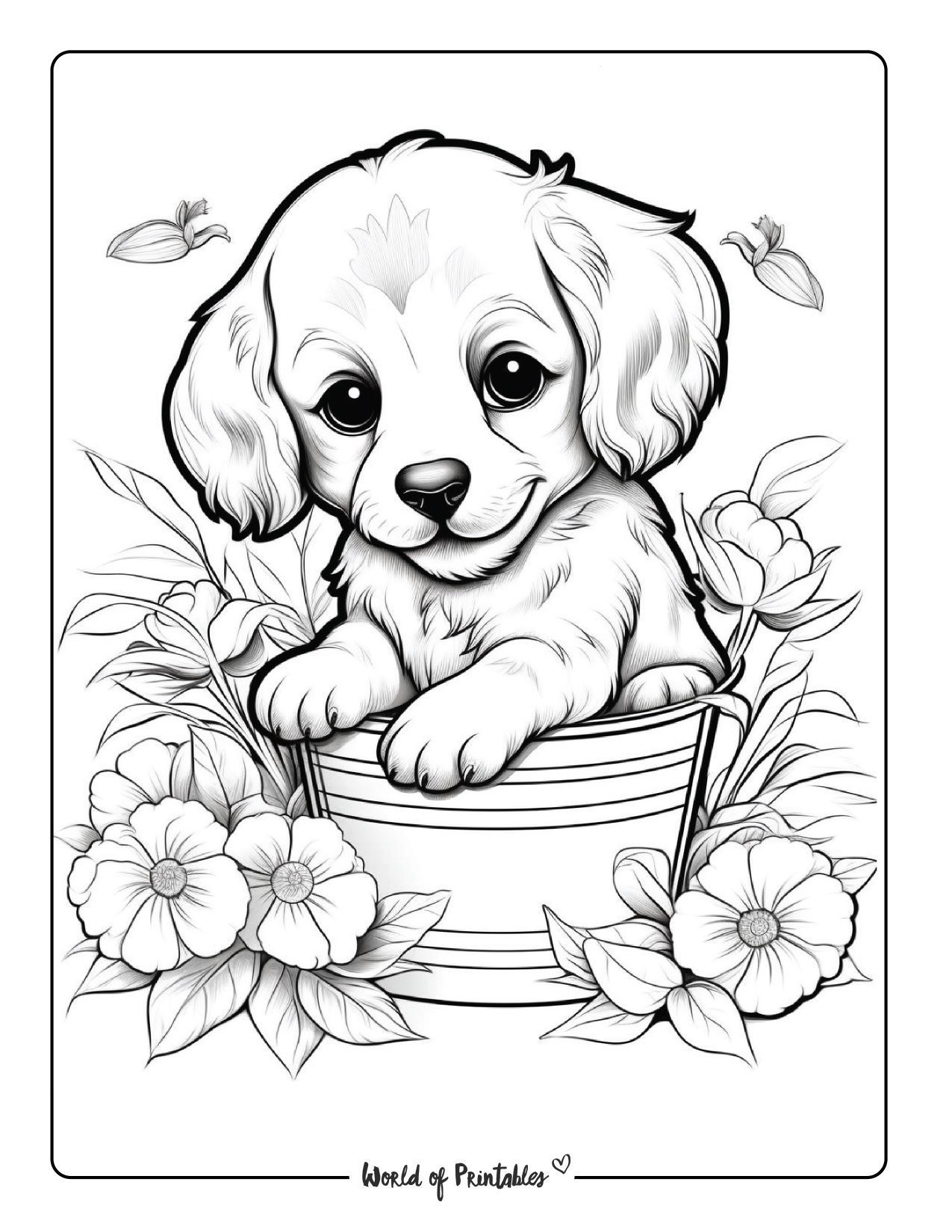 200+ Cute Dog Coloring Pages 66