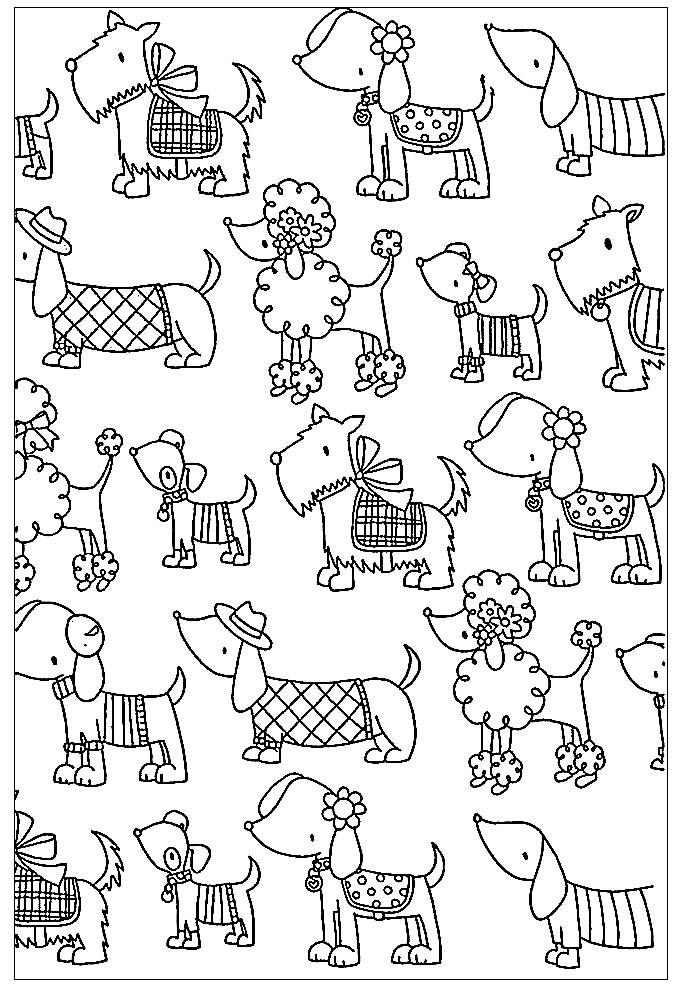 200+ Cute Dog Coloring Pages 72