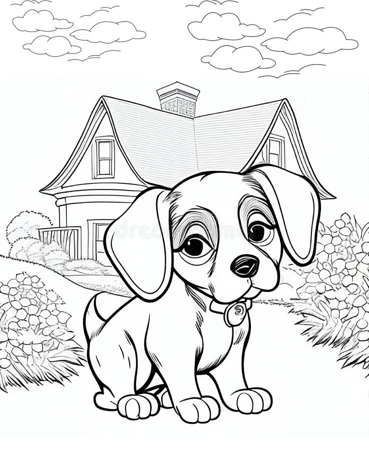 200+ Cute Dog Coloring Pages 74