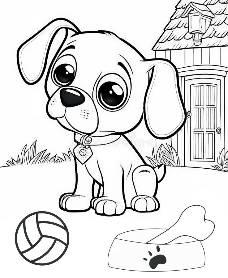 200+ Cute Dog Coloring Pages 80