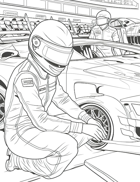 200+ Racecar Color Page Ideas: Zoom into Creativity 162