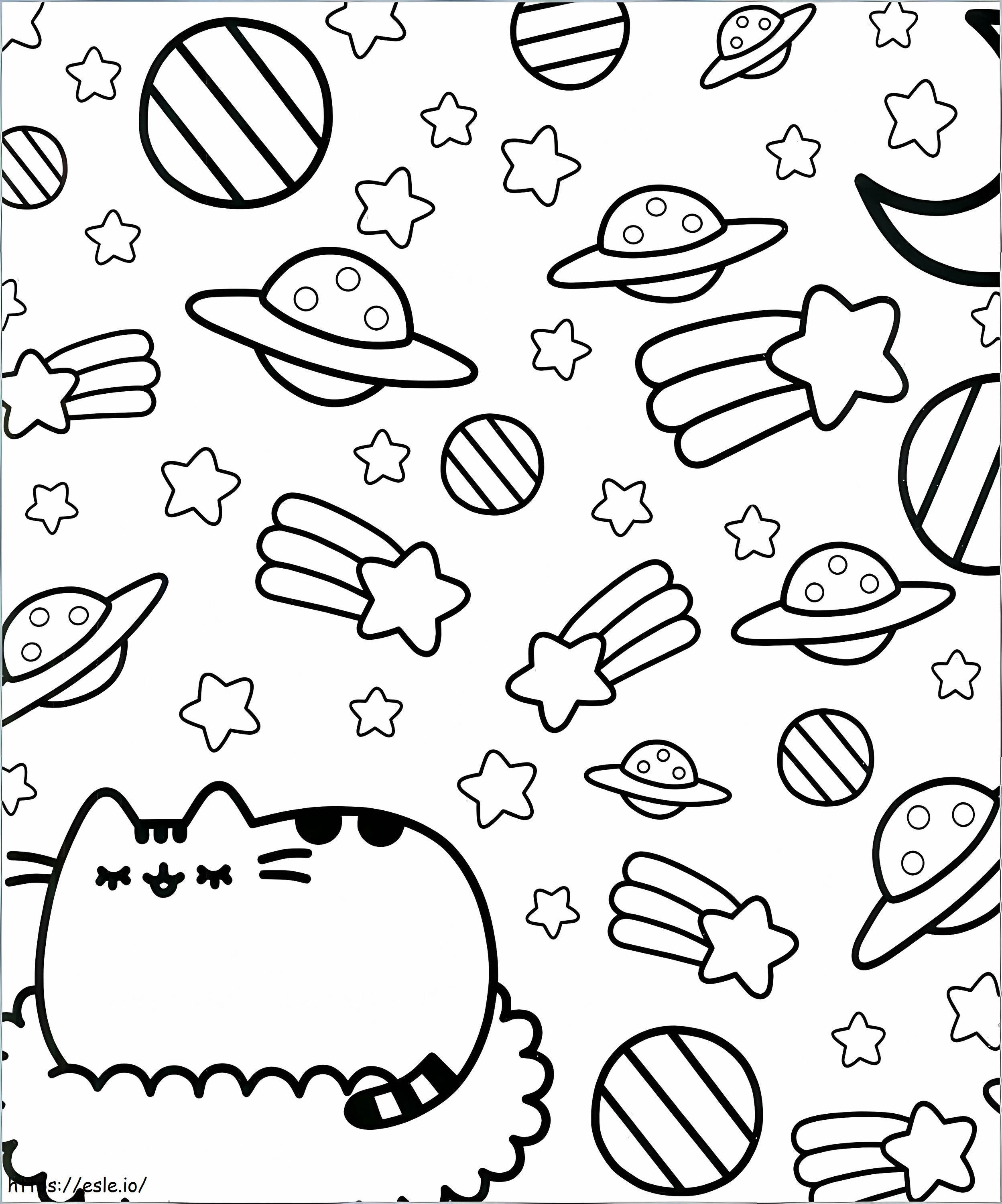 60+ Pusheen Coloring Pages Free Printable 1