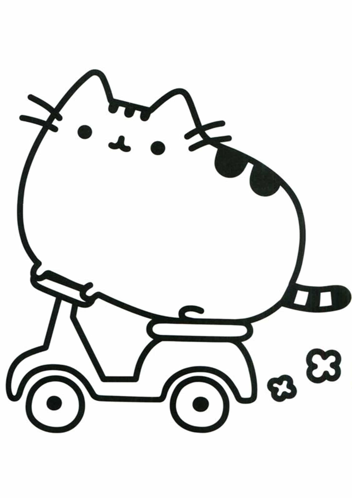 60+ Pusheen Coloring Pages Free Printable 12