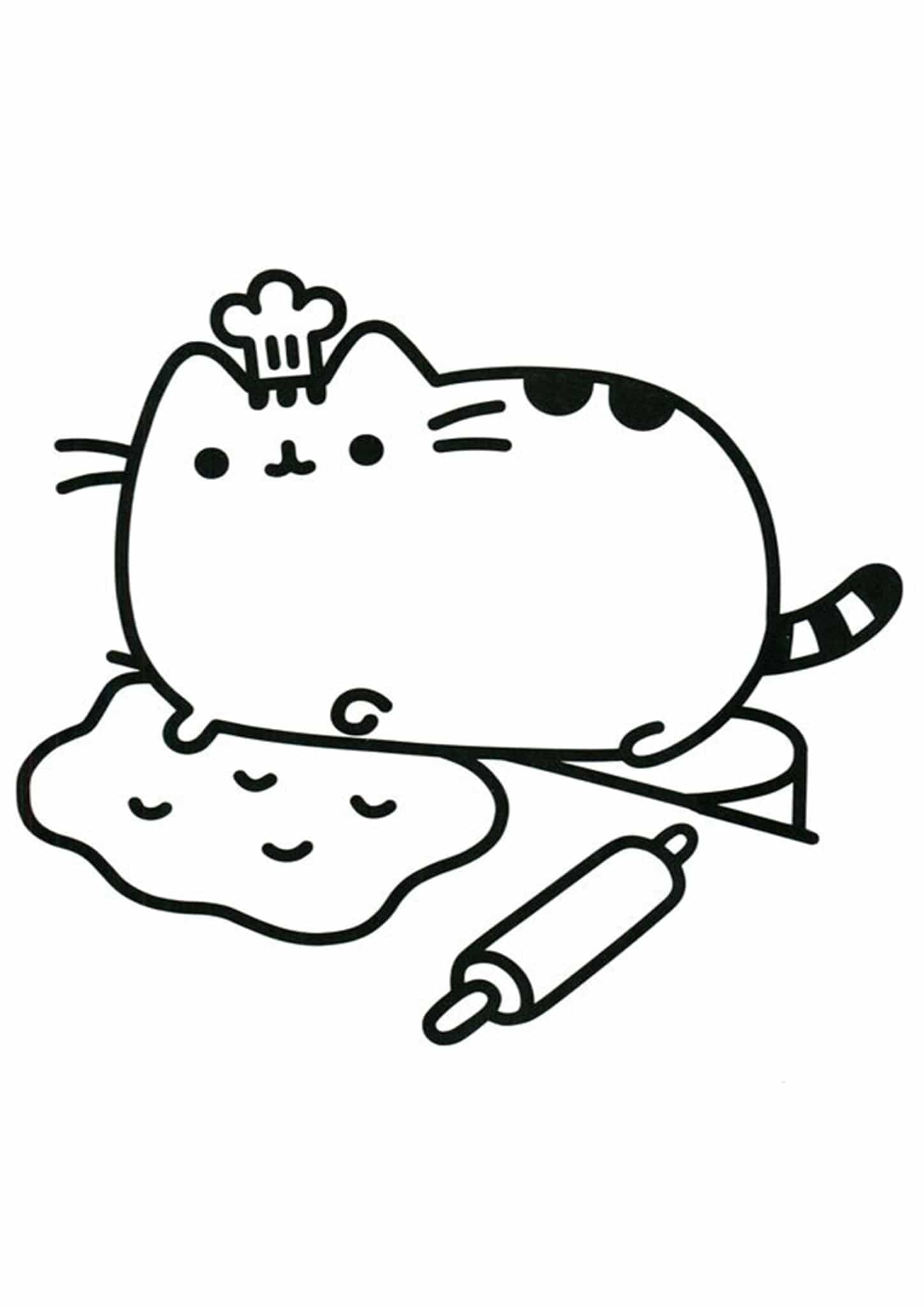 60+ Pusheen Coloring Pages Free Printable 13