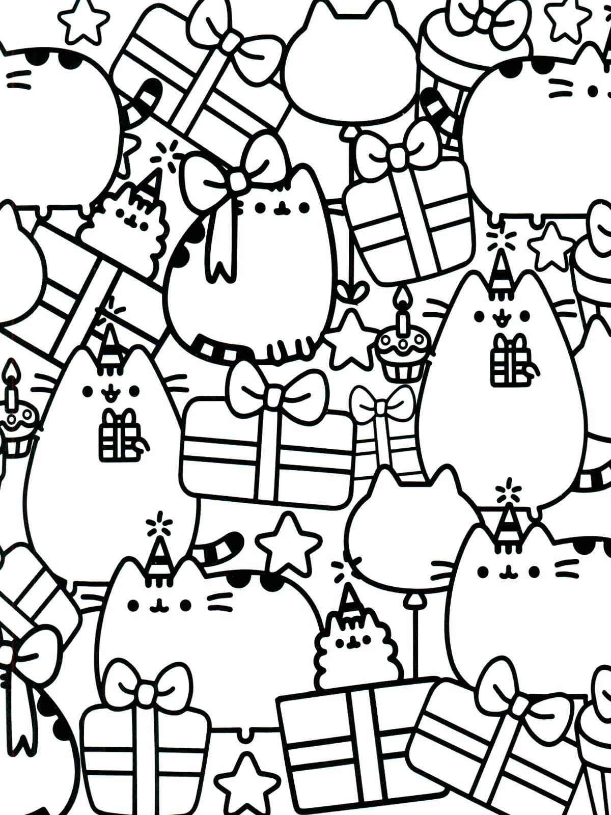 60+ Pusheen Coloring Pages Free Printable 22