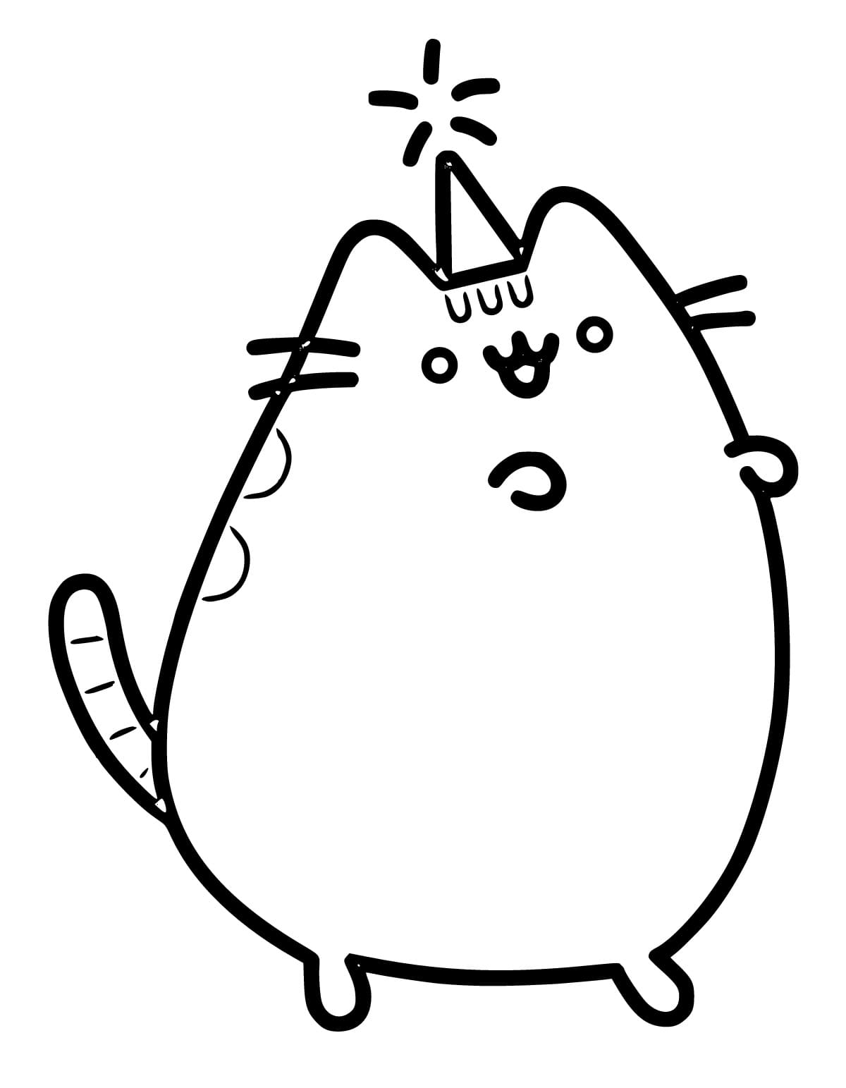 60+ Pusheen Coloring Pages Free Printable 23