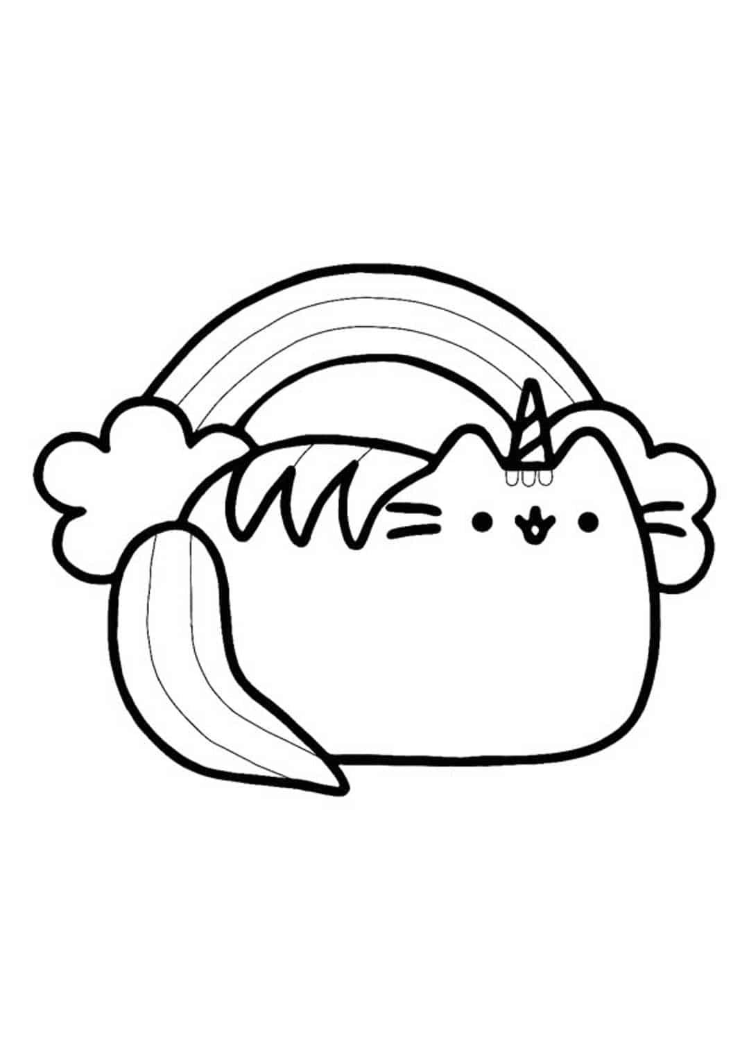 60+ Pusheen Coloring Pages Free Printable 28