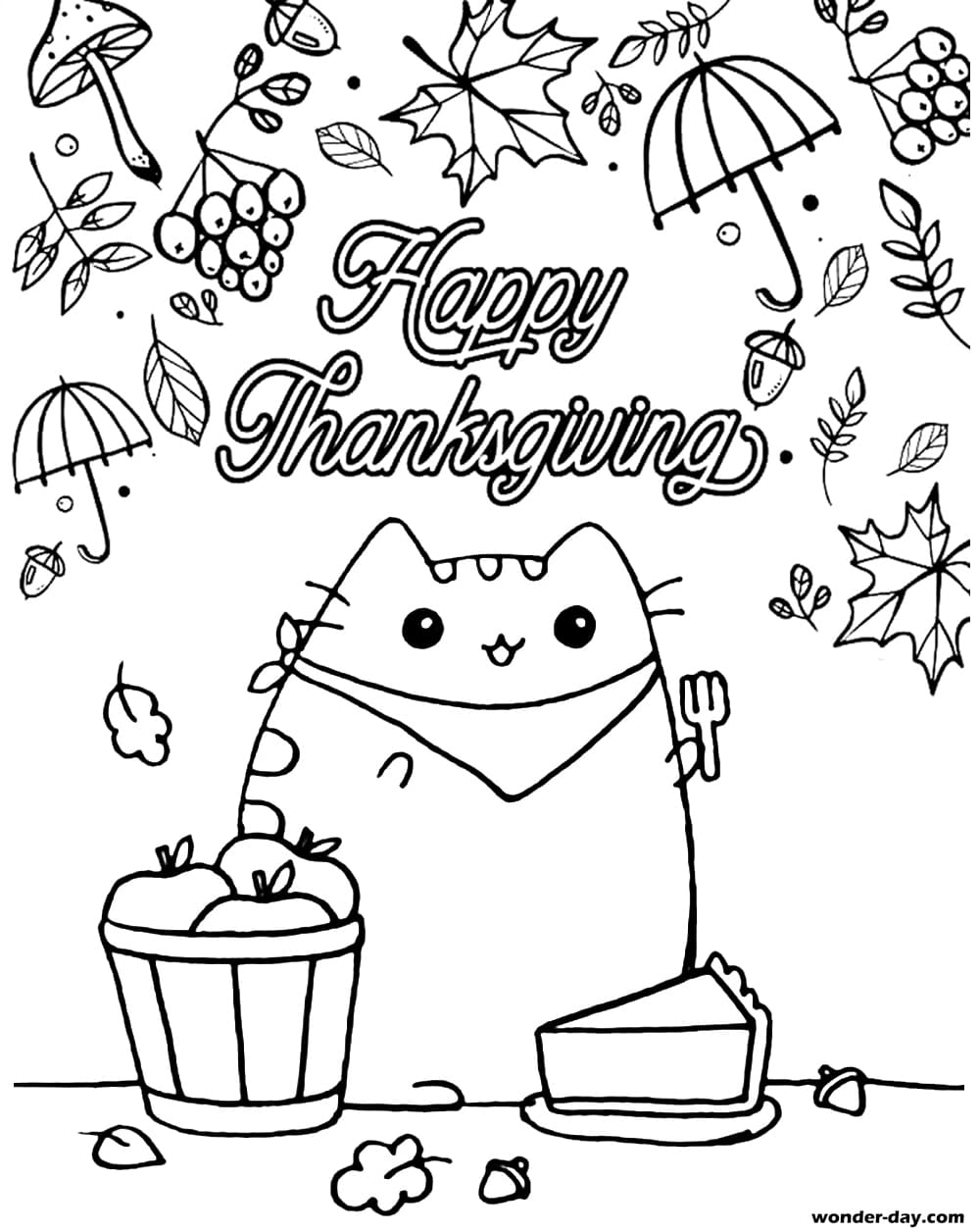 60+ Pusheen Coloring Pages Free Printable 35