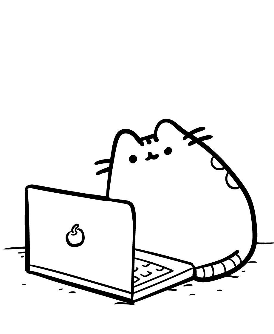 60+ Pusheen Coloring Pages Free Printable 41