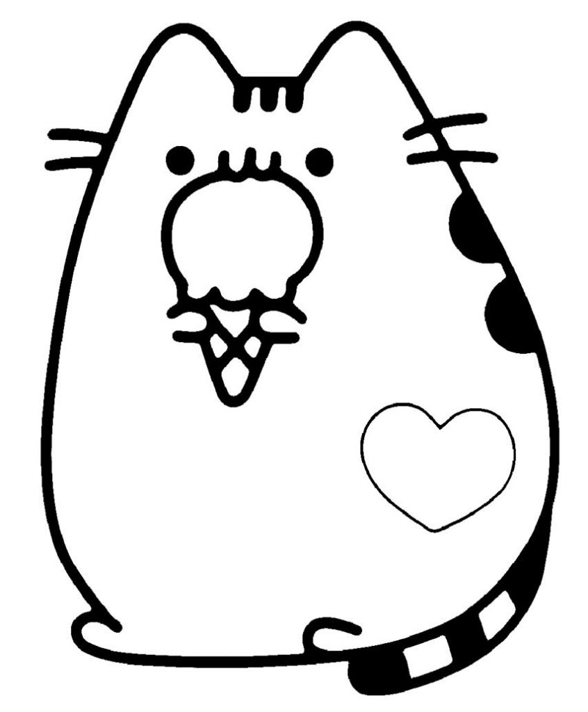 60+ Pusheen Coloring Pages Free Printable 47