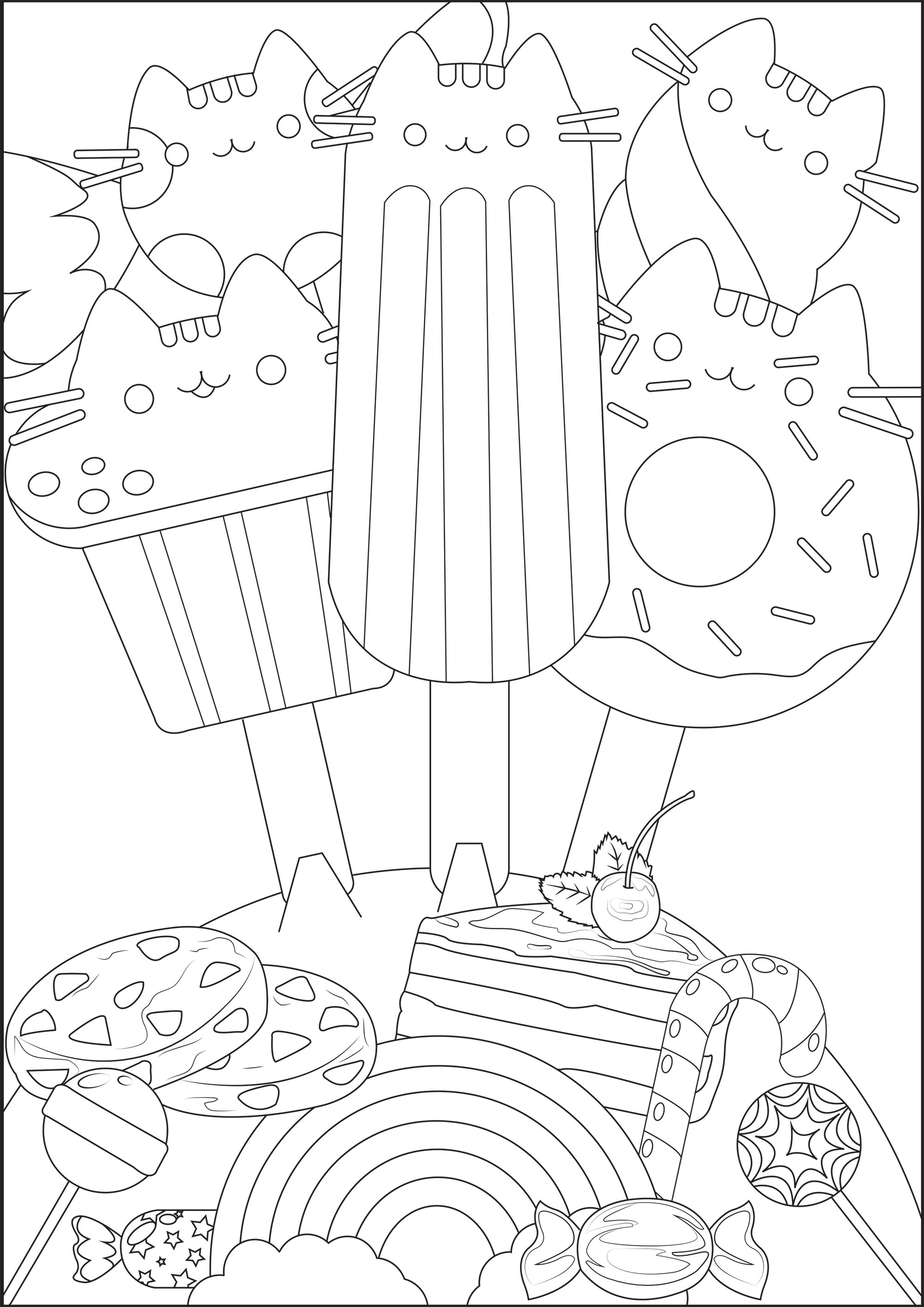 60+ Pusheen Coloring Pages Free Printable 5