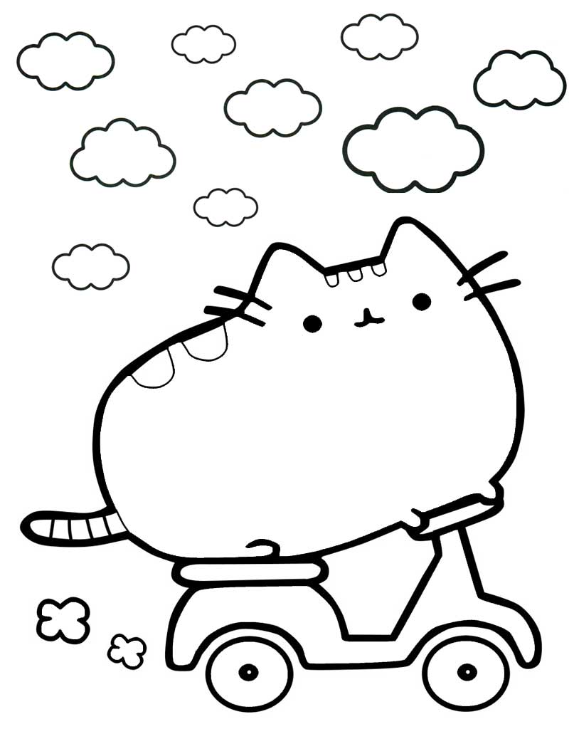 60+ Pusheen Coloring Pages Free Printable 51