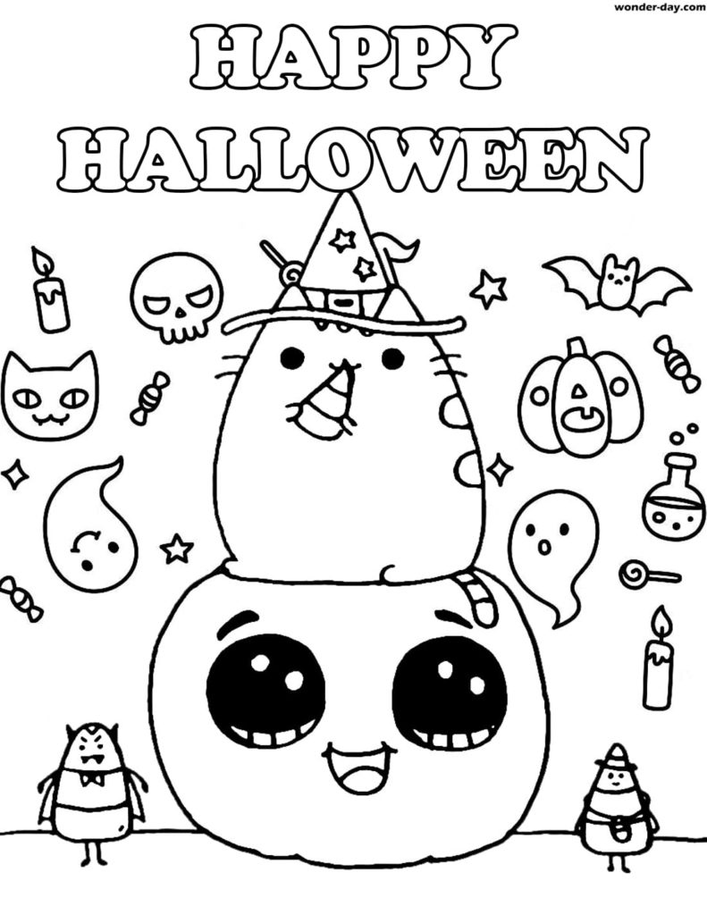 60+ Pusheen Coloring Pages Free Printable 55