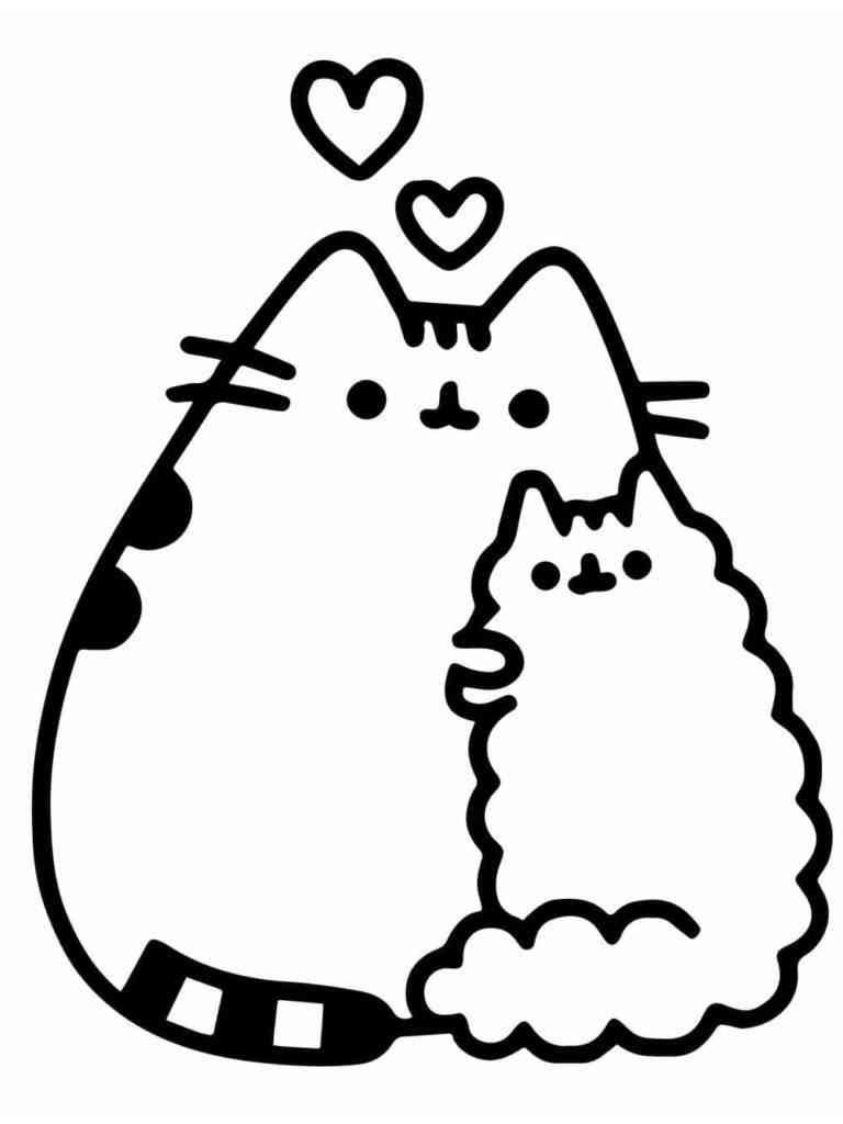 60+ Pusheen Coloring Pages Free Printable 61