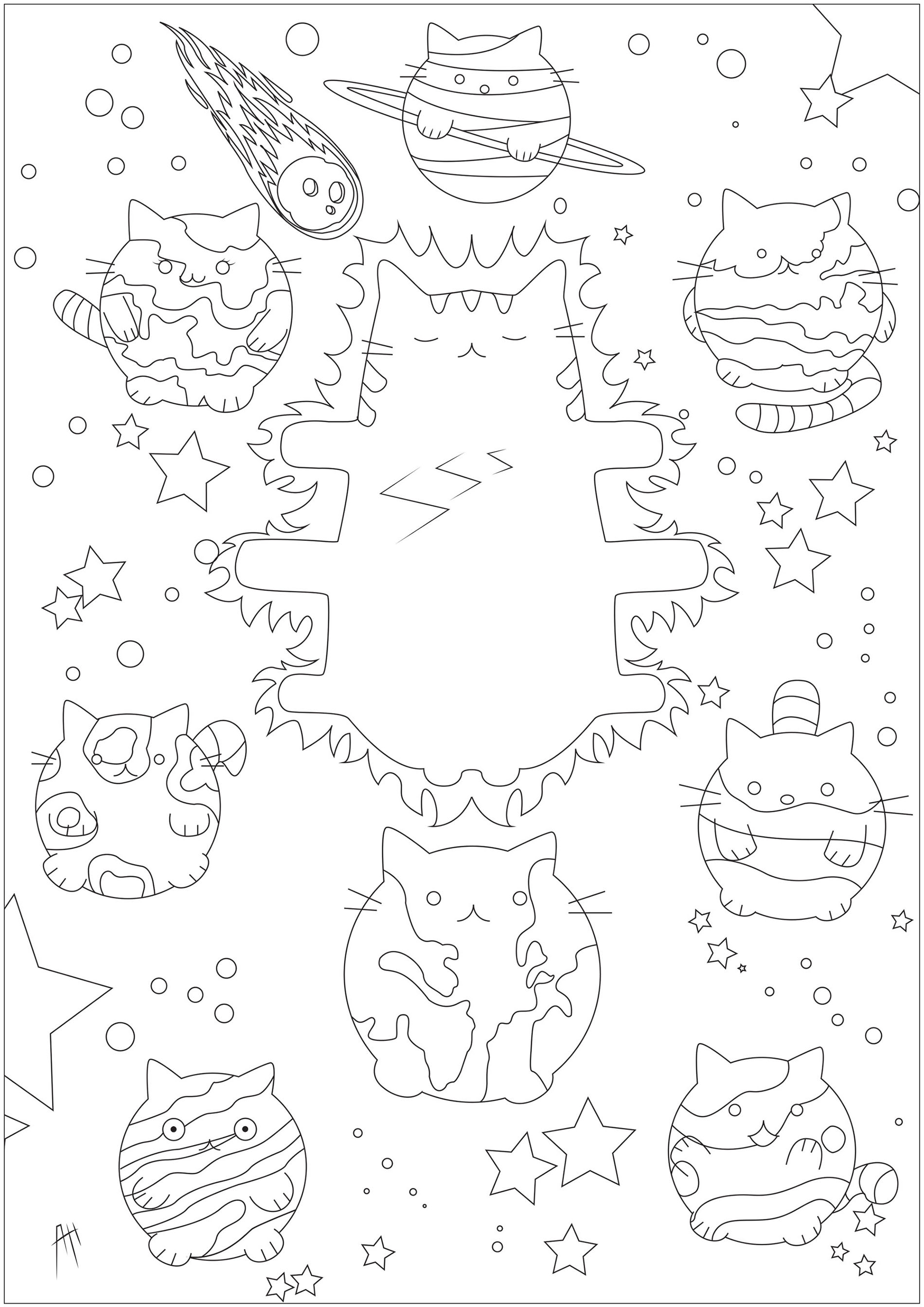 60+ Pusheen Coloring Pages Free Printable 7