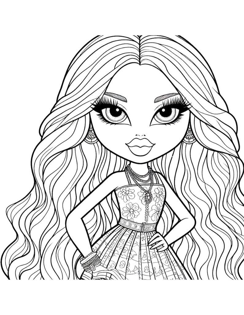 90+ Bratz Coloring Pages: Glamorous Coloring Fun 31