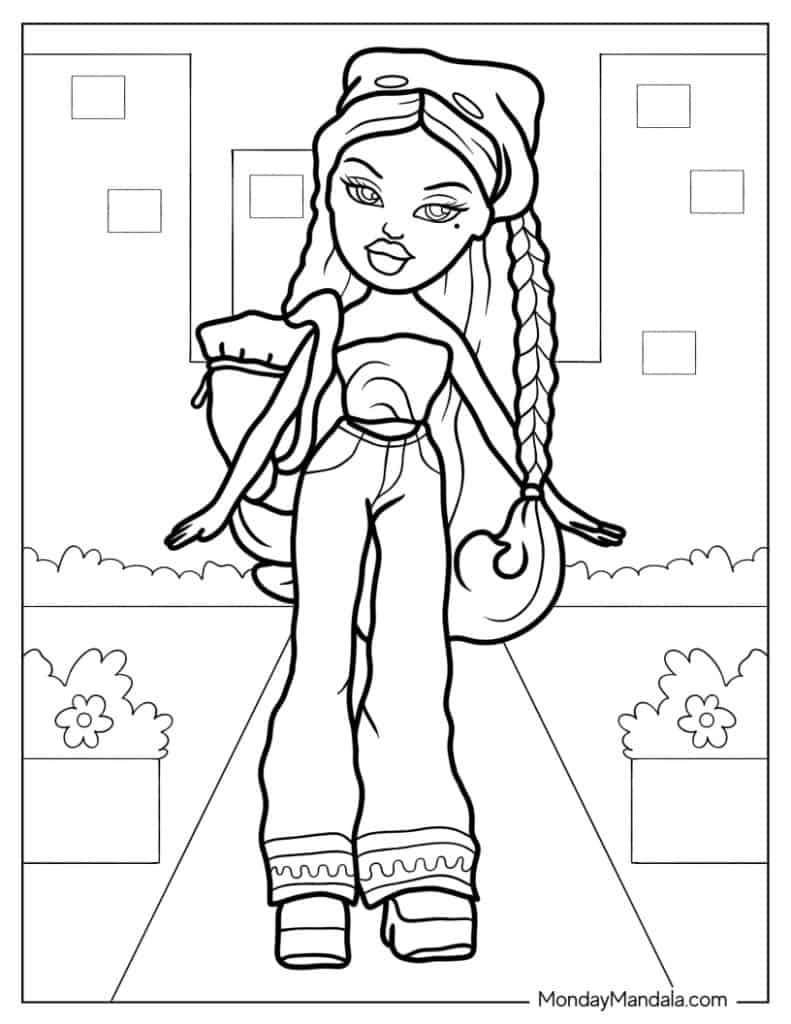 90+ Bratz Coloring Pages: Glamorous Coloring Fun 33