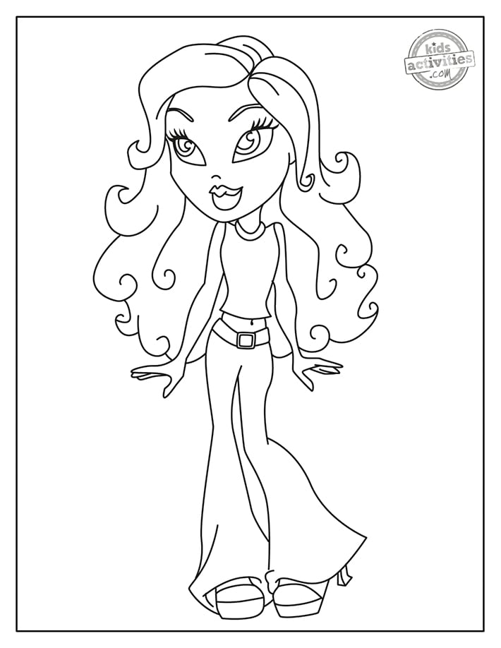 90+ Bratz Coloring Pages: Glamorous Coloring Fun 48