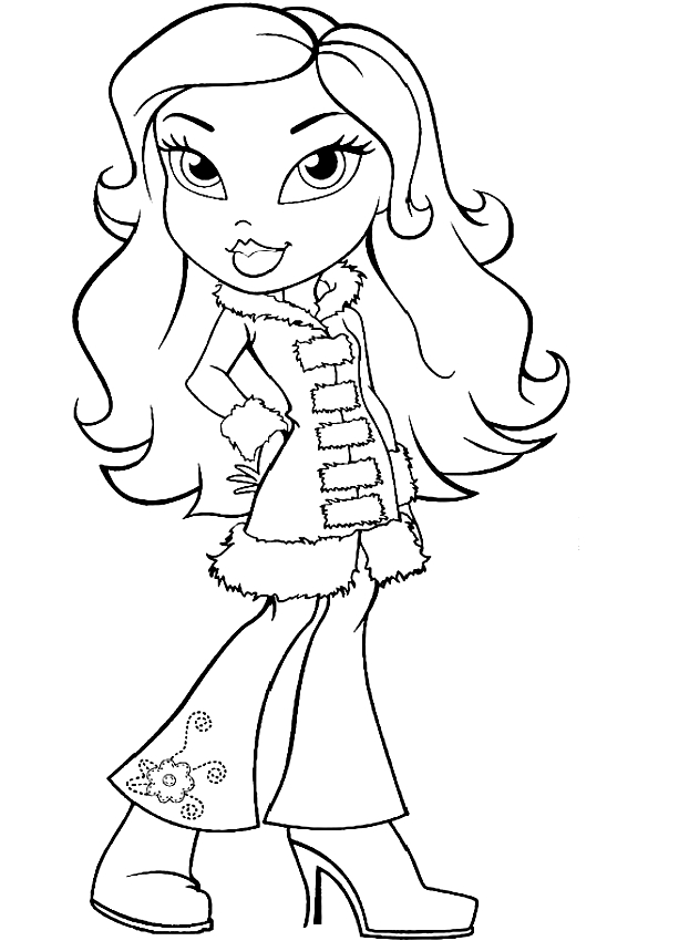 90+ Bratz Coloring Pages: Glamorous Coloring Fun 56