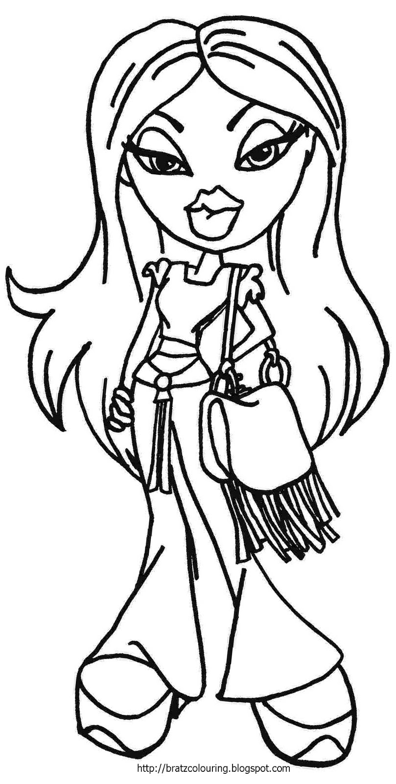 90+ Coloring Pages of Bratz: Glamorous Coloring Fun 11