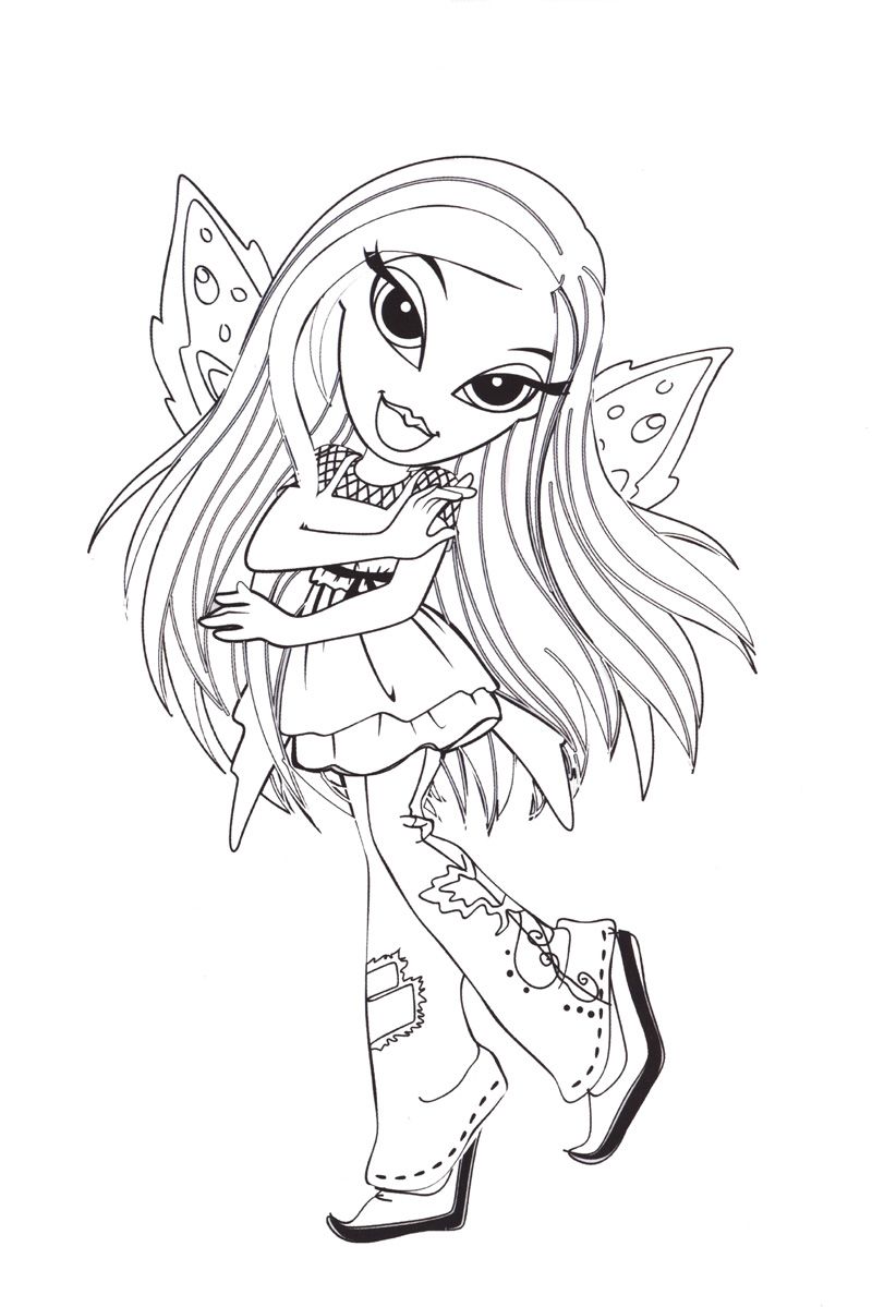 90+ Coloring Pages of Bratz: Glamorous Coloring Fun 14