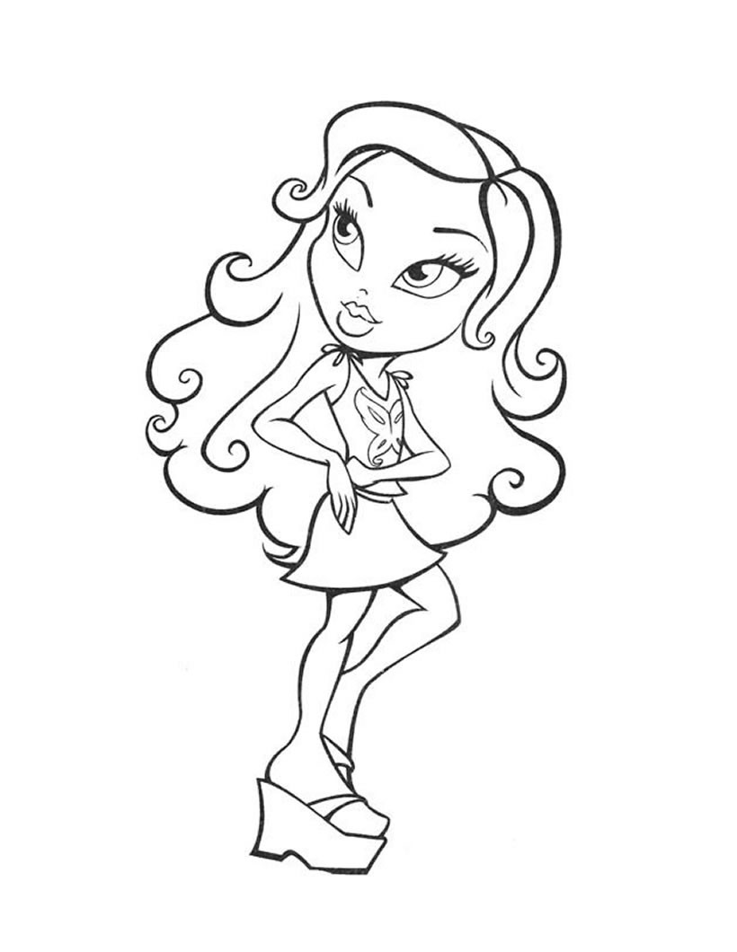 90+ Coloring Pages of Bratz: Glamorous Coloring Fun 19