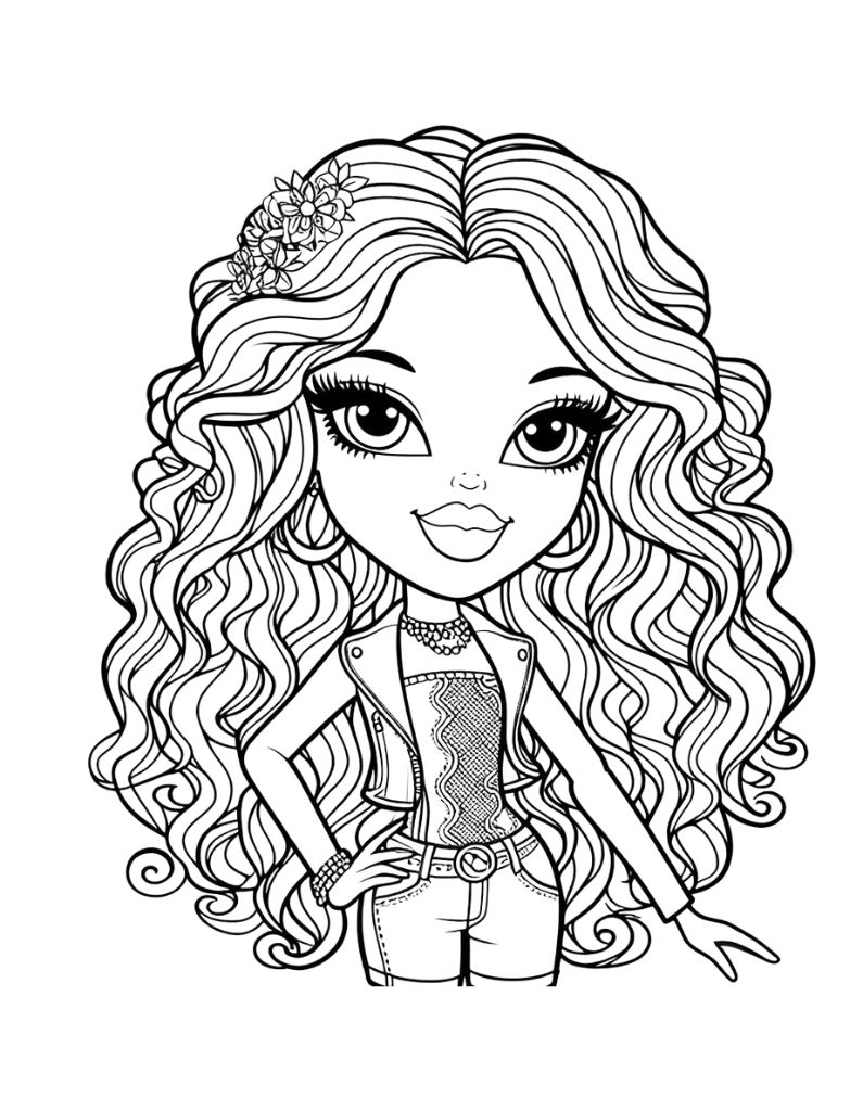 90+ Coloring Pages of Bratz: Glamorous Coloring Fun 21