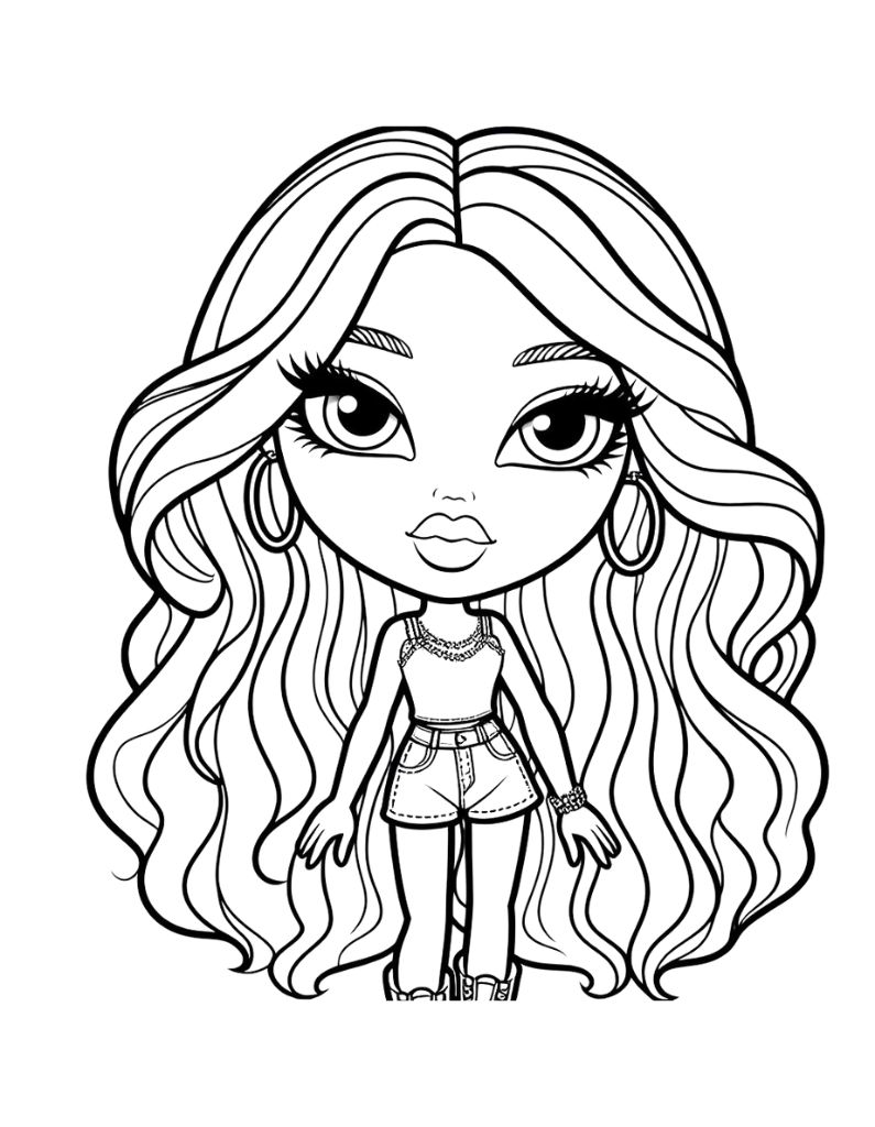 90+ Coloring Pages of Bratz: Glamorous Coloring Fun 23